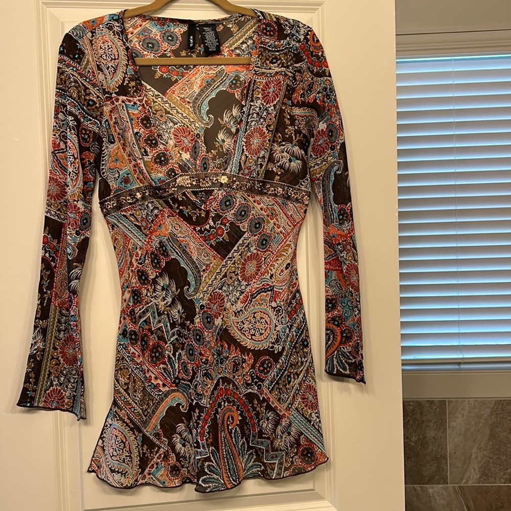 Sheer Beaded Top